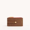 Hammitt 210 West Mahogany Pebble Brushed Gold Red Zip