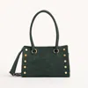 Hammitt Allen Green Room Suede Brushed Gold Med