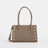 Hammitt Allen Sculpted Taupe Brushed Gold Med