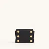 Hammitt Allen Wallet Black Brushed Gold Red Zip
