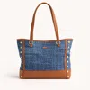 Hammitt Andersen Revival Mosaic Denim Brushed Gold