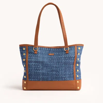 Hammitt Andersen Revival Mosaic Denim Brushed Gold