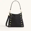Hammitt Bryant Black Brushed Gold Red Zip Lrg