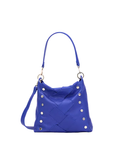 Hammitt Bryant Deep Water Weave Silver Lrg In Blue