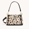 Hammitt Bryant Giraffe Brushed Gold Red Zip Med