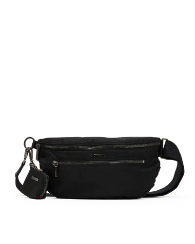 Hammitt Charles Crossbody Black Nylon Gunmetal Lrg