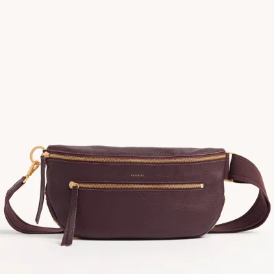 Hammitt Charles Crossbody Cabernet Pebble Brushed Gold Lrg