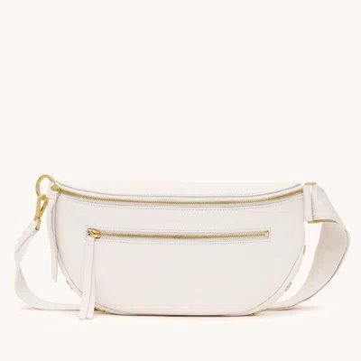 Hammitt Charles Crossbody Calla Lily White Brushed Gold Lrg