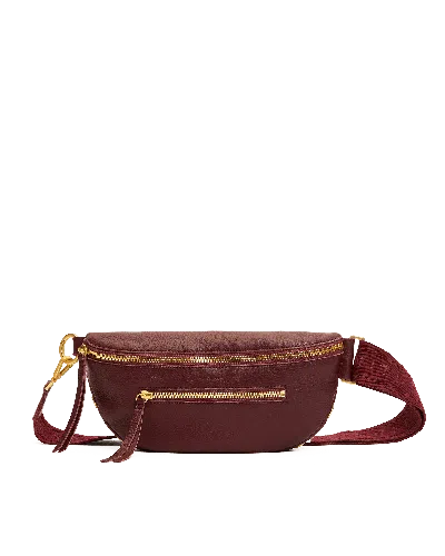 Hammitt Charles Crossbody Cherrywood Pebble Brushed Gold Med