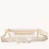 Hammitt Charles Crossbody Clear Calla Lily White Brushed Gold Med