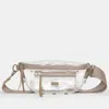 Hammitt Charles Crossbody Clear Pewter Brushed Silver Med In White