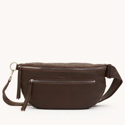 Hammitt Charles Crossbody Espresso Pebble Silver Lrg
