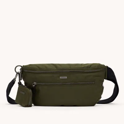 Hammitt Charles Crossbody Jade Nylon Gunmetal Lrg
