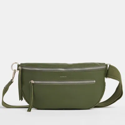 Hammitt Charles Crossbody Landscape Green Brushed Silver Lrg