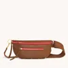 Hammitt Charles Crossbody Mahogany Pebble Brushed Gold Red Zip Med