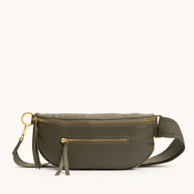Hammitt Charles Crossbody Olive Brushed Gold Med In Purple