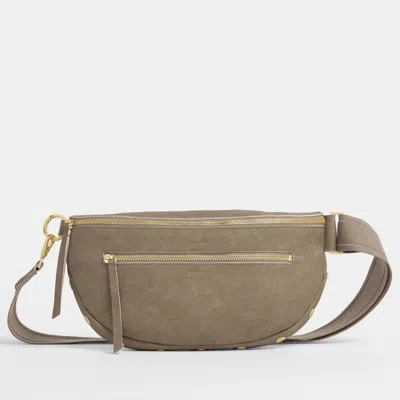Hammitt Charles Crossbody Pewter Brushed Gold Lrg