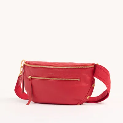 Hammitt Charles Crossbody Poppy Red Brushed Gold Lrg