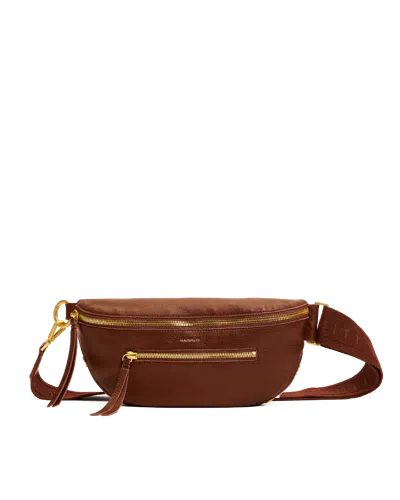 Hammitt Charles Crossbody Sienna Pebble Brushed Gold Med In Brown