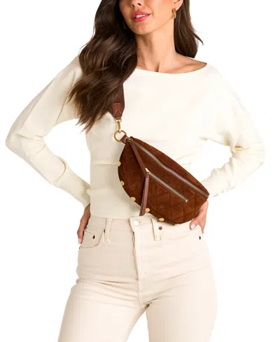 Hammitt Charles Small Leather Crossbody Belt Bag In Brown