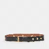 Hammitt Charlie Rev Riveted Black Mahogany Pebble Brushed Gold Sml