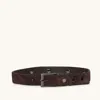 Hammitt Charlie Rev Riveted Espresso Suede Gunmetal Xl