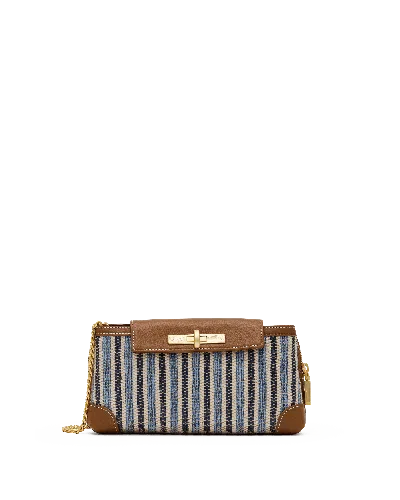 Hammitt Charlotte Cabana Blue Brushed Gold Sml In Multi