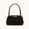 Hammitt Charlotte Noir Diamond Suede Gunmetal Med