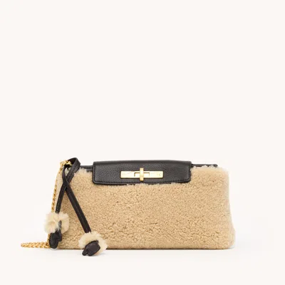 Hammitt Charlotte Sundance Shearling Brushed Gold Sml