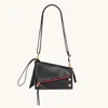 Hammitt Curtis Black Brushed Gold Red Zip