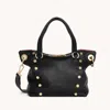 Hammitt Daniel Black Brushed Gold Red Zip Med