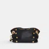 Hammitt Daniel Crossbody Clutch Black Brushed Gold Red Zip Sml