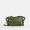 Hammitt Daniel Crossbody Clutch Landscape Green Brushed Silver Sml