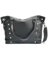 Hammitt Daniel Medium Leather Tote In Black Gunmetal