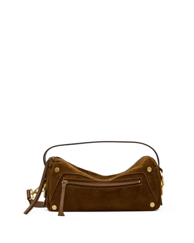 Hammitt Doxie Cinnamon Suede Antique Gold Med