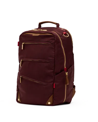 Hammitt Eden Backpack Wine Nylon Gold