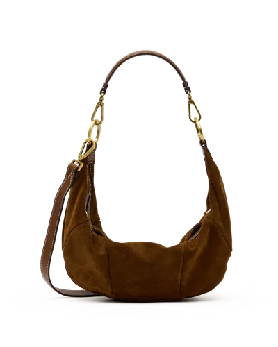 Hammitt Erica Cinnamon Suede Antique Gold Med