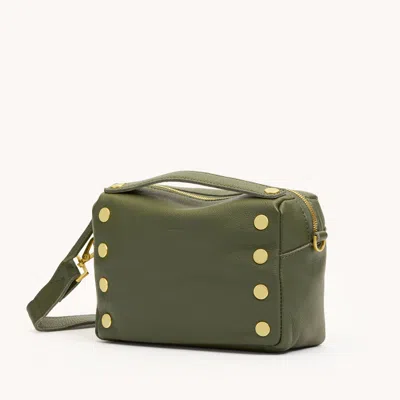 Hammitt Evan Crossbody Olive Brushed Gold Sml In Pattern