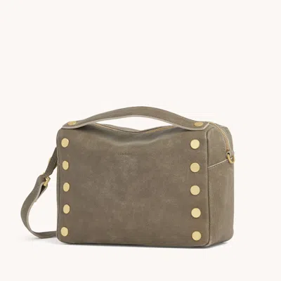 Hammitt Evan Crossbody Pewter Brushed Gold Med