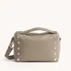 Hammitt Evan Crossbody Pewter Pebble Brushed Silver Med