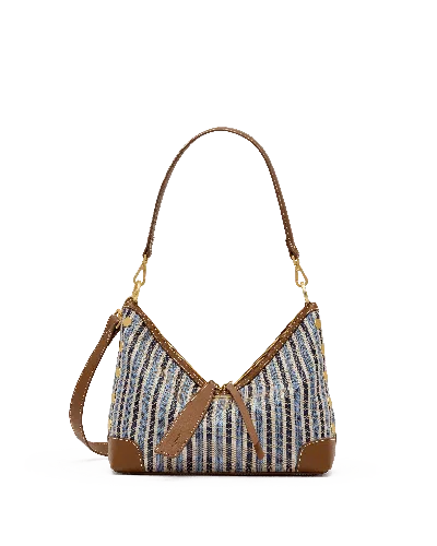 Hammitt Grace Cabana Blue Brushed Gold Med In Multi