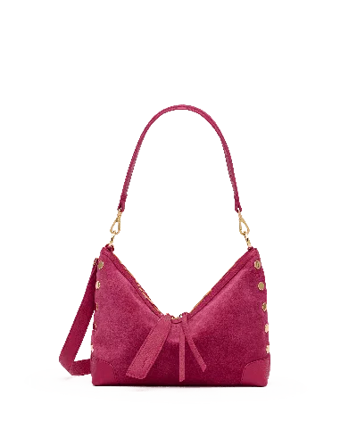 Hammitt Grace Calypso Suede Gold Med In White