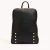 Hammitt Hunter Backpack Black Brushed Gold Red Zip Lrg