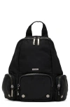 Hammitt Hunter Medium Nylon Cargo Backpack In Black Nylon/gunmetal