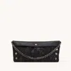 Hammitt Invitation Clutch Midnight Marquise Gunmetal In Black