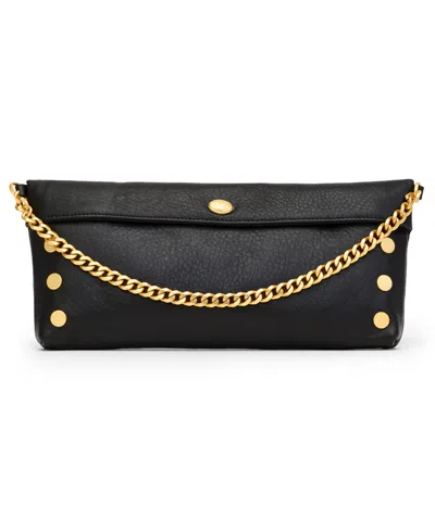 Hammitt Invitation Clutch Black Brushed Gold