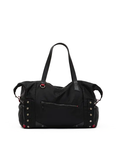 Hammitt Ivy Weekender Black Nylon Gunmetal