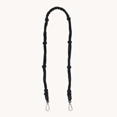 Hammitt Knotted Long Strap Noir Smooth Gunmetal