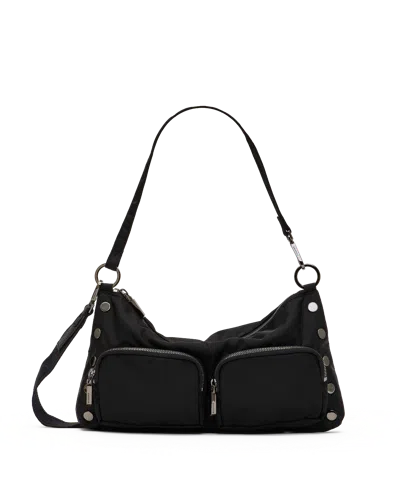 Hammitt Kyle Cargo Black Nylon Gunmetal Med