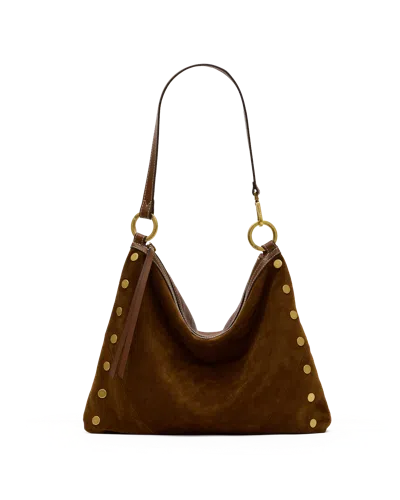 Hammitt Kyle Cinnamon Suede Antique Gold Lrg